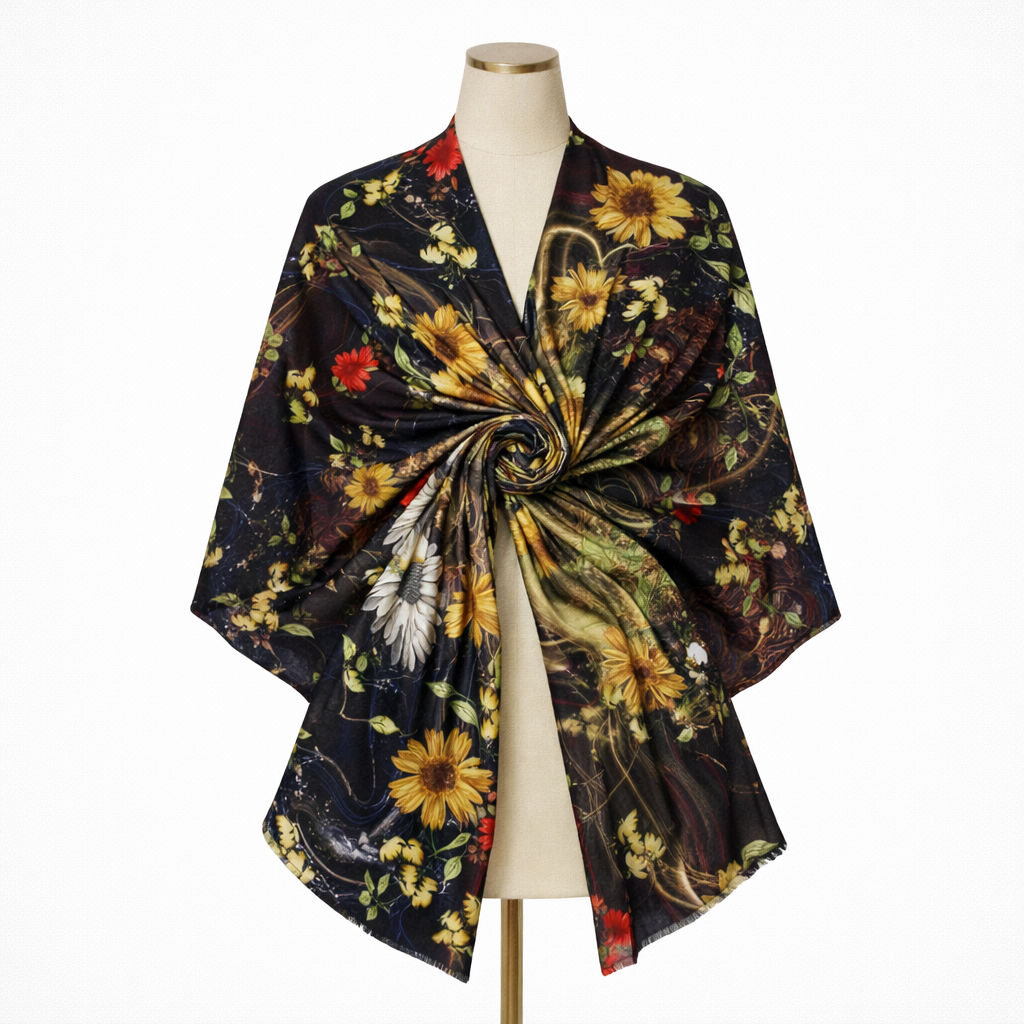 Sunflower Digital Print Scarf